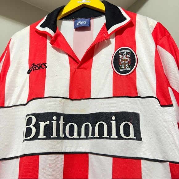 Vintage ASICS Stoke City FC Soccer Jersey XL - Picture 3 of 8